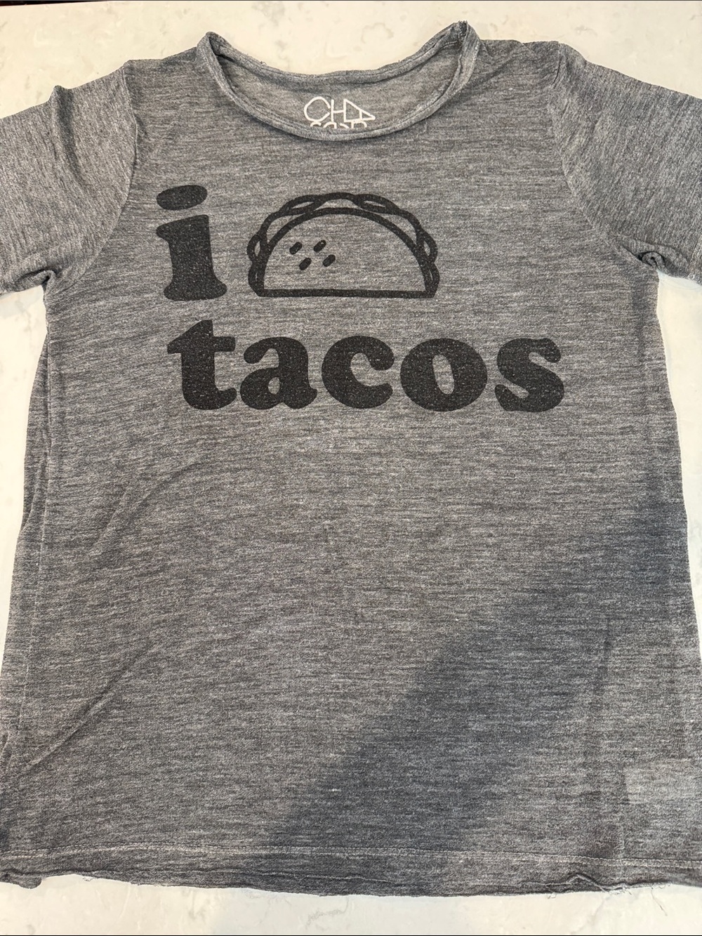 Chaser Gray "I ♥️ Tacos" Graphic Tee